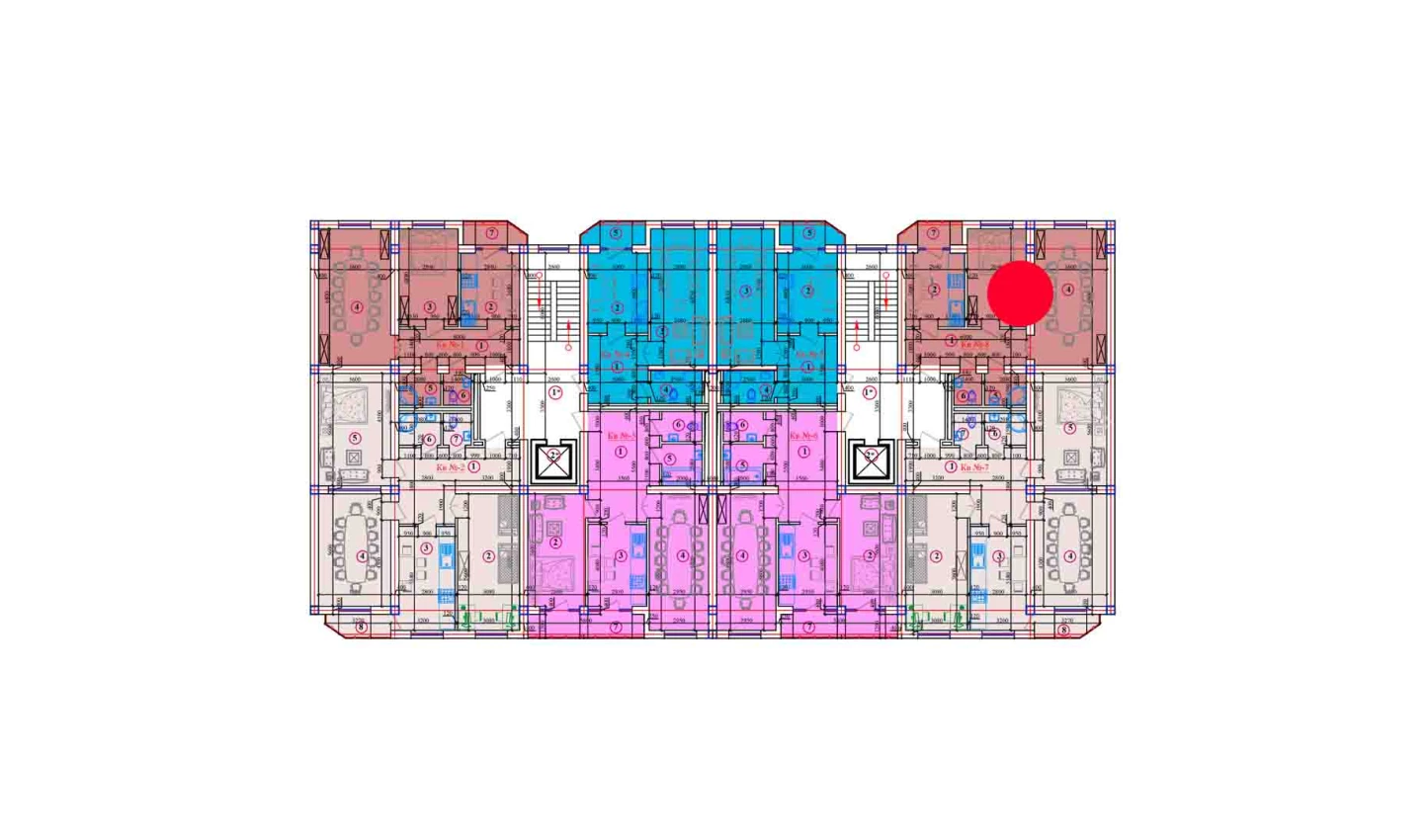 2-комн. квартира 88.15 м²  10/10 этаж | Жилой комплекс AZAMATOV GROUP