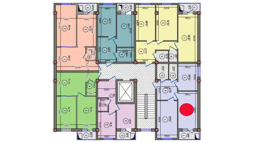 5-xonali xonadon 57.94 m²  6/10 qavat | Qibray City Turar-joy majmuasi