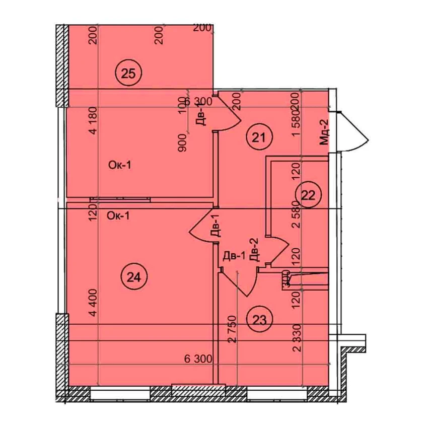 2-xonali xonadon 51.1 m²  7/9 qavat | Uchtepa Avenue Turar-joy majmuasi
