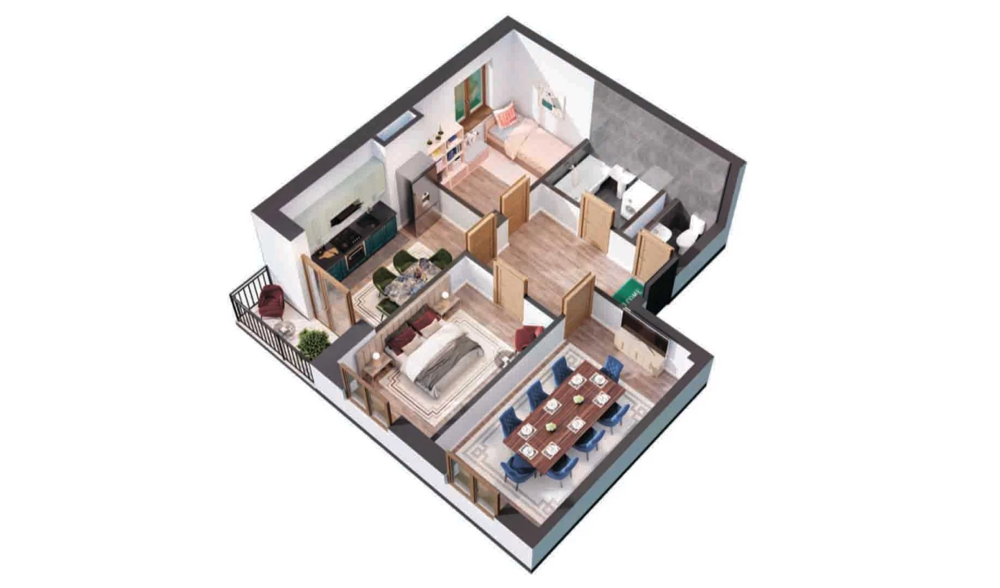 3-комн. квартира 62.42 м²  10/10 этаж | Жилой комплекс YANGIOBOD RESIDENCE