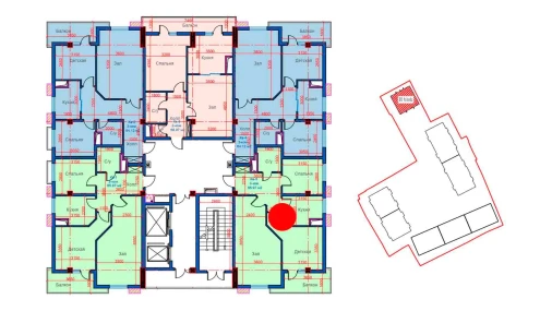 3-комнатная квартира 65.97 м²  11/12 этаж | Жилой комплекс Sokin city