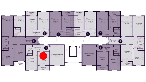 2-комнатная квартира 58.2 м²  2/9 этаж | Жилой комплекс SOHIL BO'YI ANDIJON