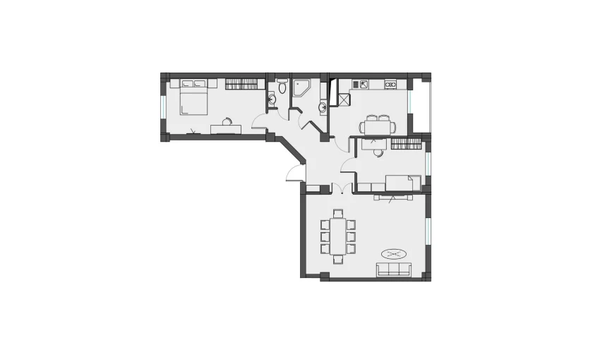 3-комнатная квартира 92 м²  3/14 этаж | Жилой комплекс KAVAT TOWERS