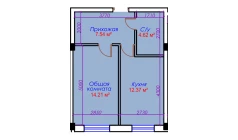 1-комн. квартира 38.74 м²  10/10 этаж | Жилой комплекс Ko'kcha Oqtepa