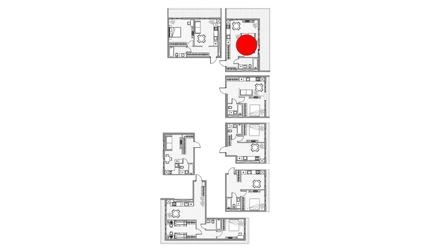 1-xonali xonadon 45.22 m²  4/12 qavat | PARVOZ Turar-joy majmuasi