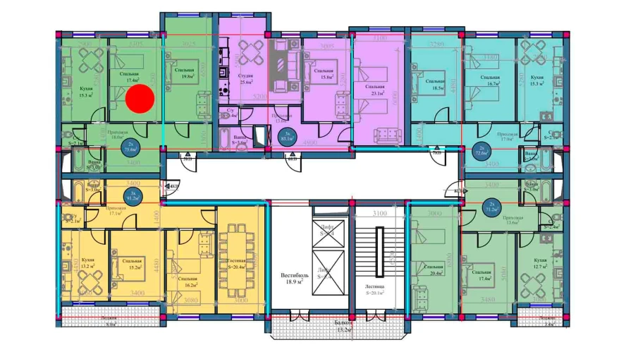 2-xonali xonadon 75.6 m²  11/14 qavat | Zamin Urgut Turar-joy majmuasi