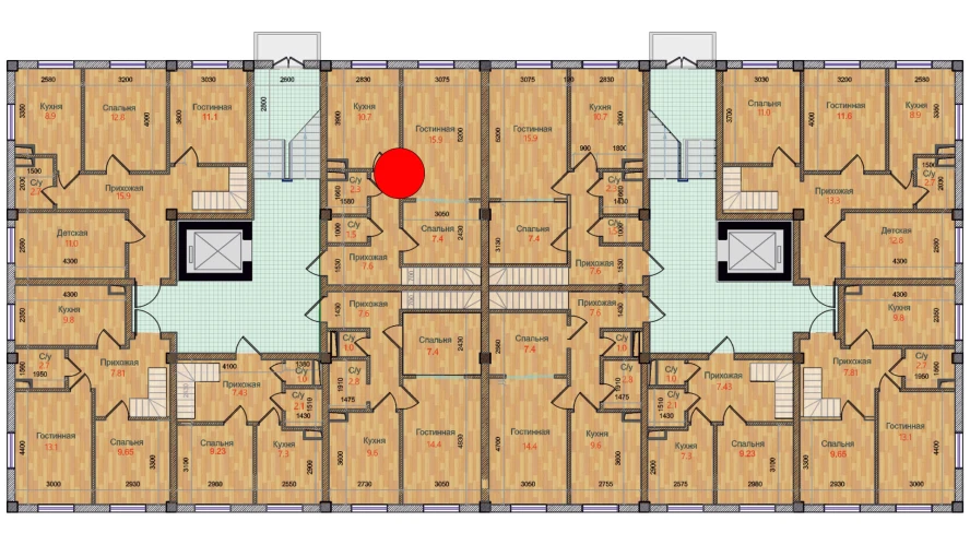 2-xonali xonadon 85.6 m²  1/6 qavat | MBG Turar-joy majmuasi