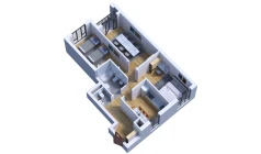 3-xonali xonadon 82 m²  12/16 qavat | Musaffo Turar-joy majmuasi