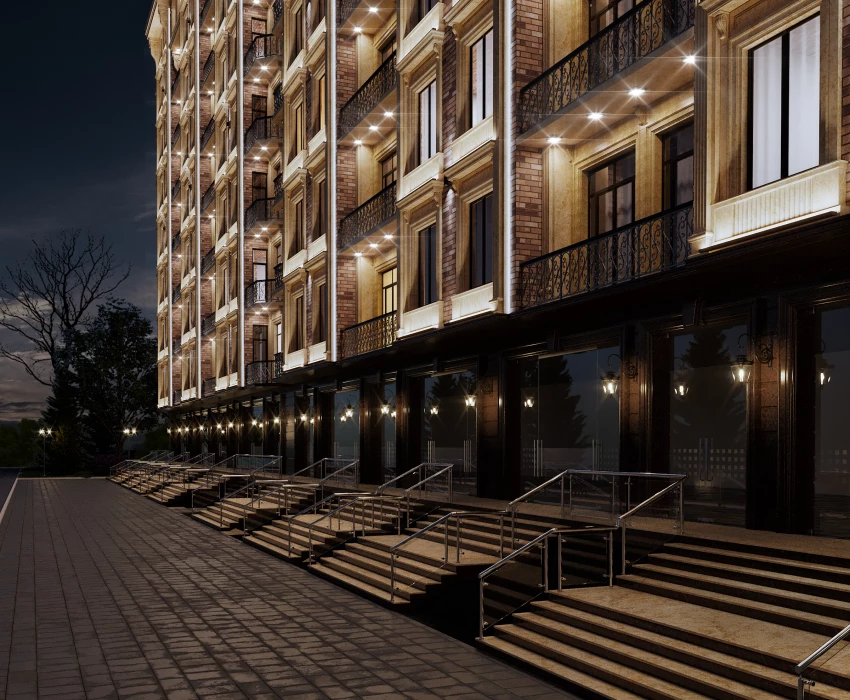 1-xonali xonadon 124.8 m²  1/10 qavat | AZAMATOV GROUP Turar-joy majmuasi