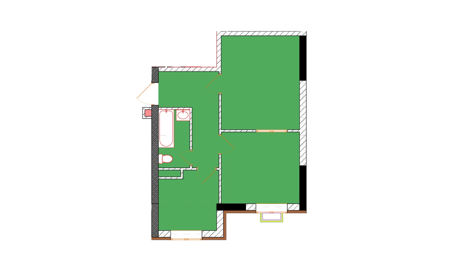2-комн. квартира 45.9 м²  9/9 этаж | Жилой комплекс Uchtepa Avenue