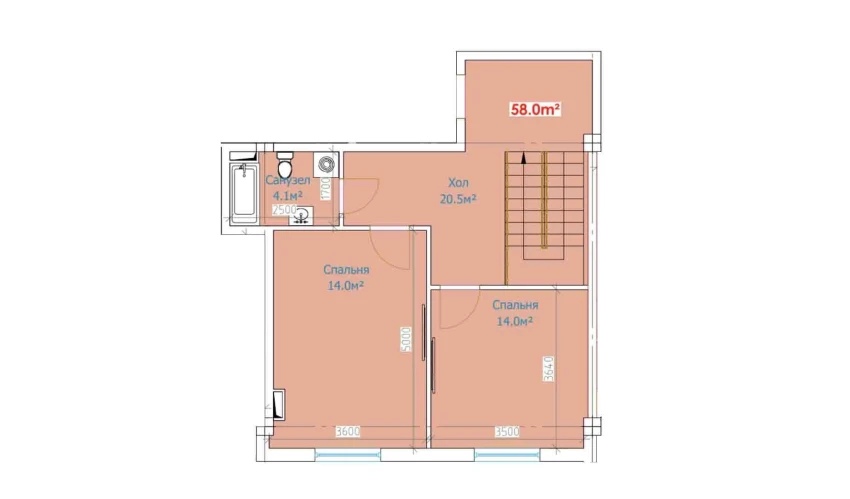 1-комнатная квартира 108 м²  1/9 этаж | Жилой комплекс YANGI AVLOD