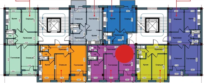 2-комнатная квартира 61.9 м²  8/9 этаж | Жилой комплекс NUR BARAKA