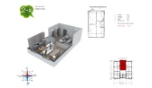 2-xonali xonadon 68.8 m²  8/9 qavat | Uchtepa Avenue Turar-joy majmuasi