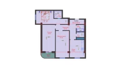 3-комн. квартира 103.5 м²  2/10 этаж | Жилой комплекс Ooo Angren smart city 1