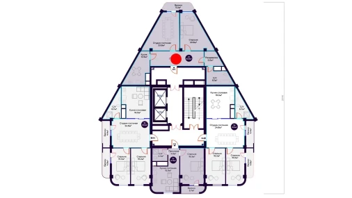 3-xonali xonadon 93.8 m²  7/16 qavat | Havas Premium Turar-joy majmuasi