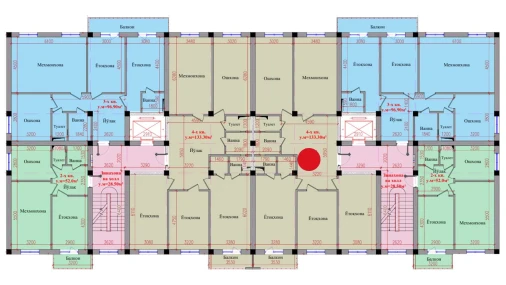 4-комнатная квартира 133.3 м²  5/8 этаж | Жилой комплекс Saxro