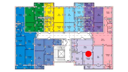 2-xonali xonadon 81.6 m²  2/9 qavat | CHIRCHIQ CITY Turar-joy majmuasi