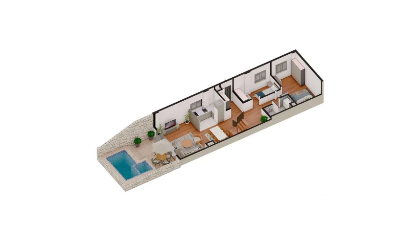 7-комнатная квартира 146.88 м²  2/4 этаж | Жилой комплекс TUSHLAR VODIYSI