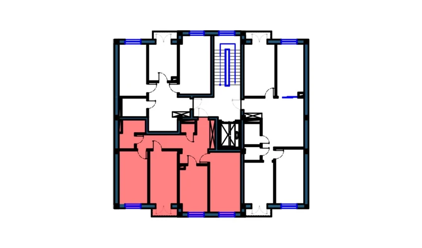 3-xonali xonadon 85 m²  3/9 qavat | KO'KSAROY Turar-joy majmuasi