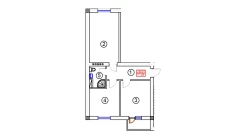 2-комн. квартира 57.69 м²  5/5 этаж | Жилой комплекс BATOSH