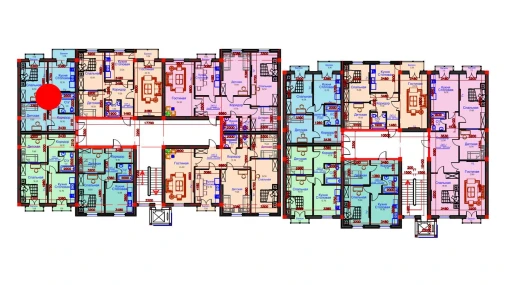 2-xonali xonadon 61.5 m²  10/10 qavat | AFROSIYOB Turar-joy majmuasi