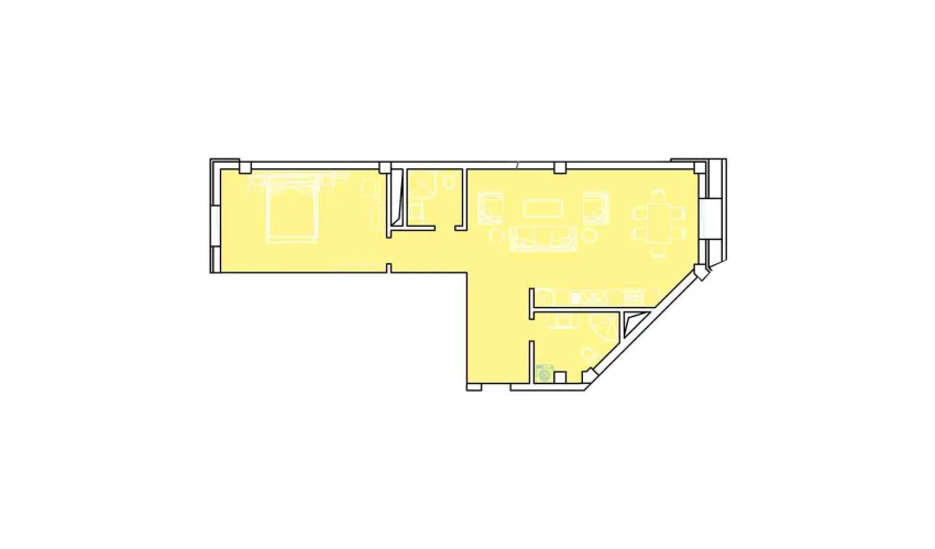 2-комнатная квартира 79 м²  8/8 этаж | Жилой комплекс Ziynat Capital