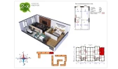 2-xonali xonadon 66.8 m²  7/10 qavat | Uchtepa Avenue Turar-joy majmuasi