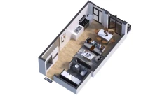 1-комн. квартира 73.94 м²  7/7 этаж | Жилой комплекс Bochka Resort