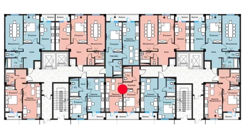 1-xonali xonadon 43.47 m²  10/11 qavat | Zangota City 1 -ETAP Turar-joy majmuasi