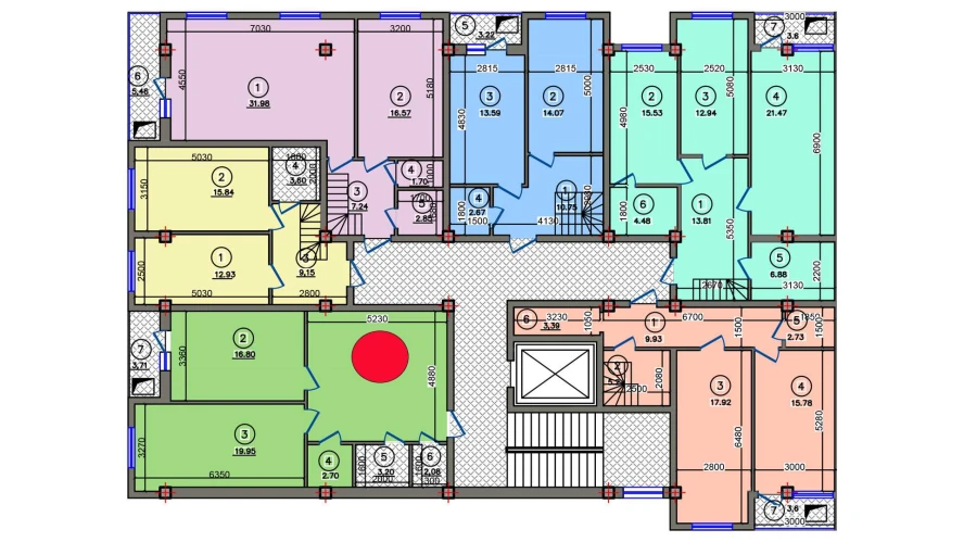 2-xonali xonadon 73.96 m²  10/10 qavat | Qibray City Turar-joy majmuasi