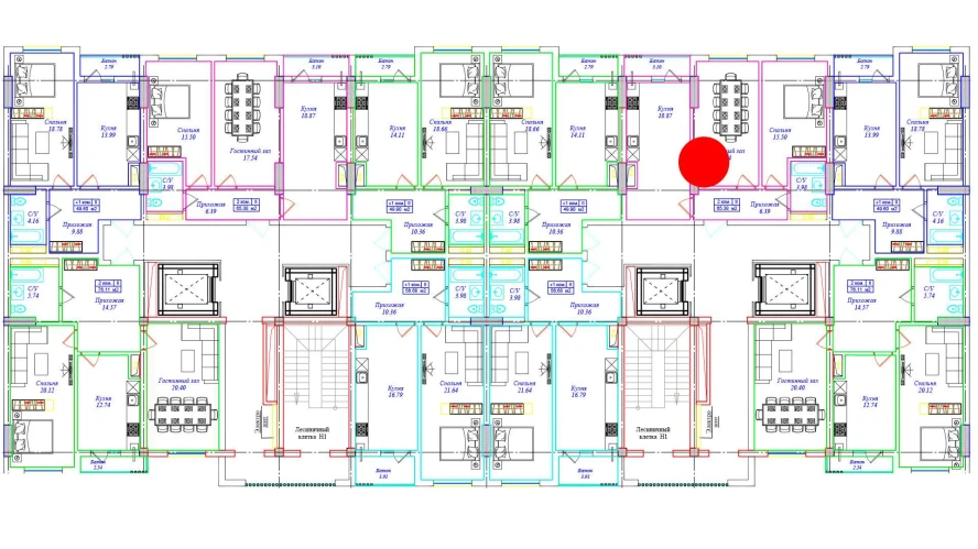 2-xonali xonadon 65.38 m²  16/17 qavat | UCHTEPA CITY Turar-joy majmuasi