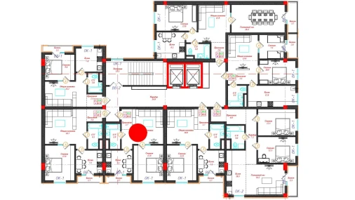 2-комнатная квартира 46.6 м²  9/12 этаж | Жилой комплекс CHINARA PARK