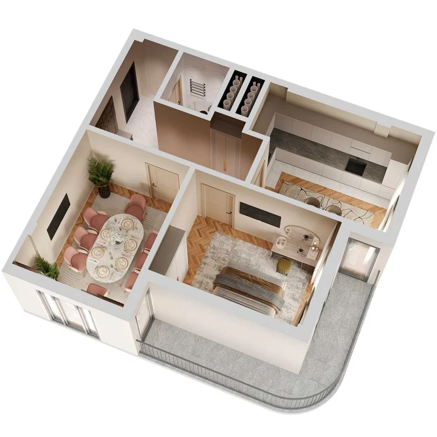 2-комн. квартира 65 м²  5/12 этаж | Жилой комплекс SOKIN SOHIL