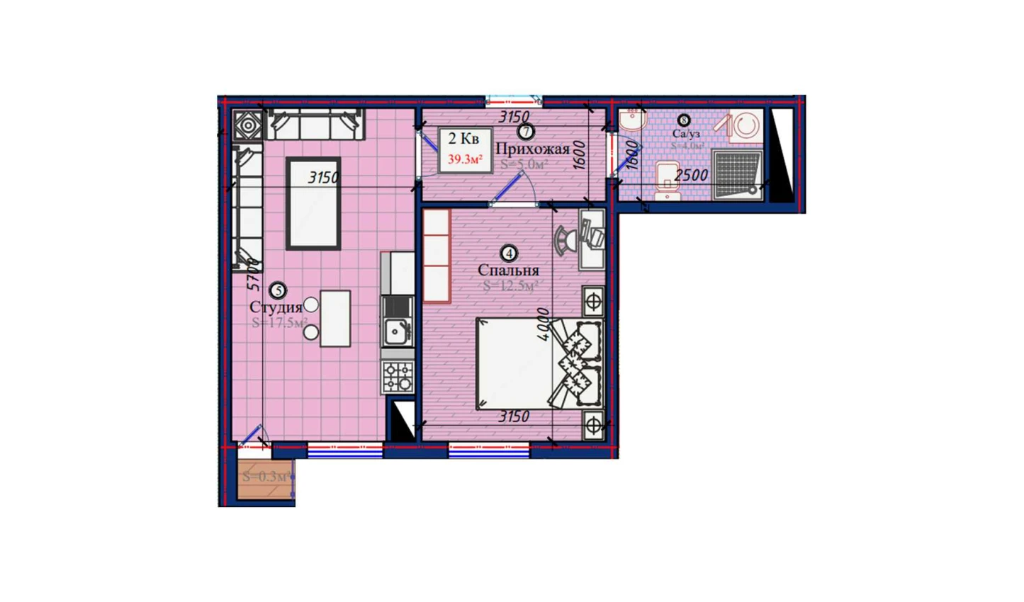 2-комн. квартира 39.3 м² 3/10 этаж | Жилой комплекс NURAFSHON 2-комн. квартира 39.3 м² 3/10 этаж | Жилой комплекс NURAFSHON