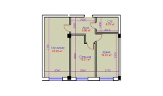 2-комн. квартира 60.13 м²  10/10 этаж | Жилой комплекс Ko'kcha-Oqtepa