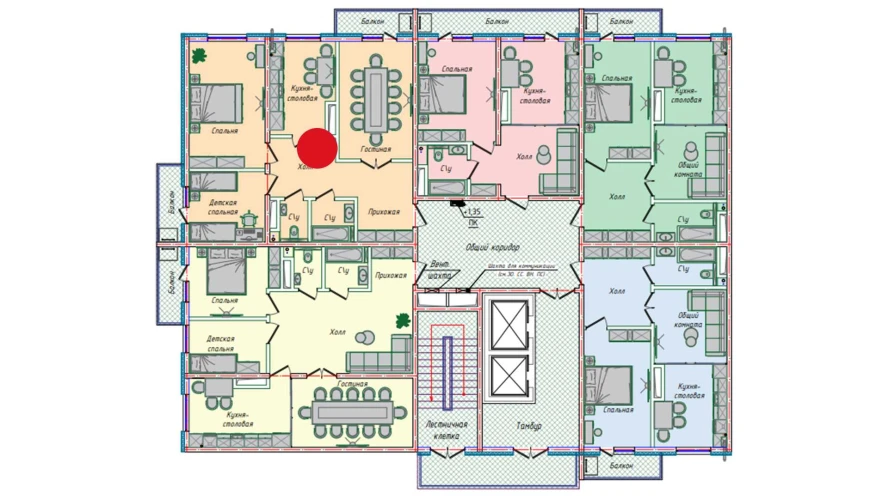 3-комн. квартира 87.1 м²  12/16 этаж | Жилой комплекс EKO PARK