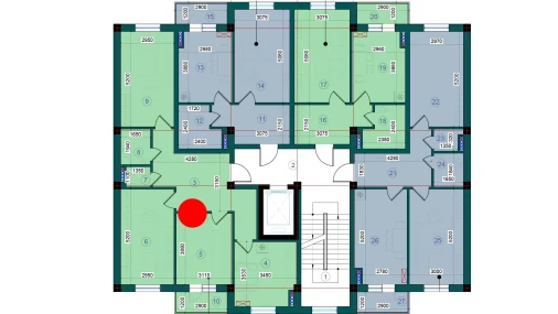 2-комнатная квартира 162.7 м²  7/7 этаж | Жилой комплекс Bristol
