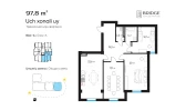 3-комн. квартира 97.8 м²  9/10 этаж | Жилой комплекс BRIDGE