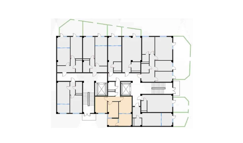 3-xonali xonadon 55.16 m²  1/7 qavat | Bochka Resort Turar-joy majmuasi