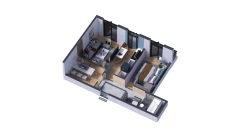 2-xonali xonadon 50.58 m²  10/16 qavat | SOKIN DIYOR Turar-joy majmuasi