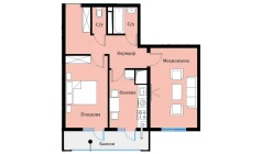 2-комн. квартира 54.1 м²  13/16 этаж | Жилой комплекс SOKIN DIYOR
