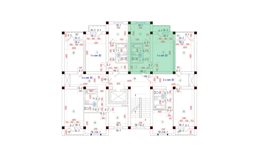 1-комнатная квартира 40.34 м²  3/7 этаж | Жилой комплекс Oila TJM