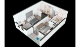 1-xonali xonadon 38.05 m² 16/16 qavat | TRINITY Turar-joy majmuasi 1-xonali xonadon 38.05 m² 16/16 qavat | TRINITY Turar-joy majmuasi