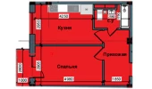 1-комн. квартира 44.2 м²  7/10 этаж | Жилой комплекс NUR BARAKA