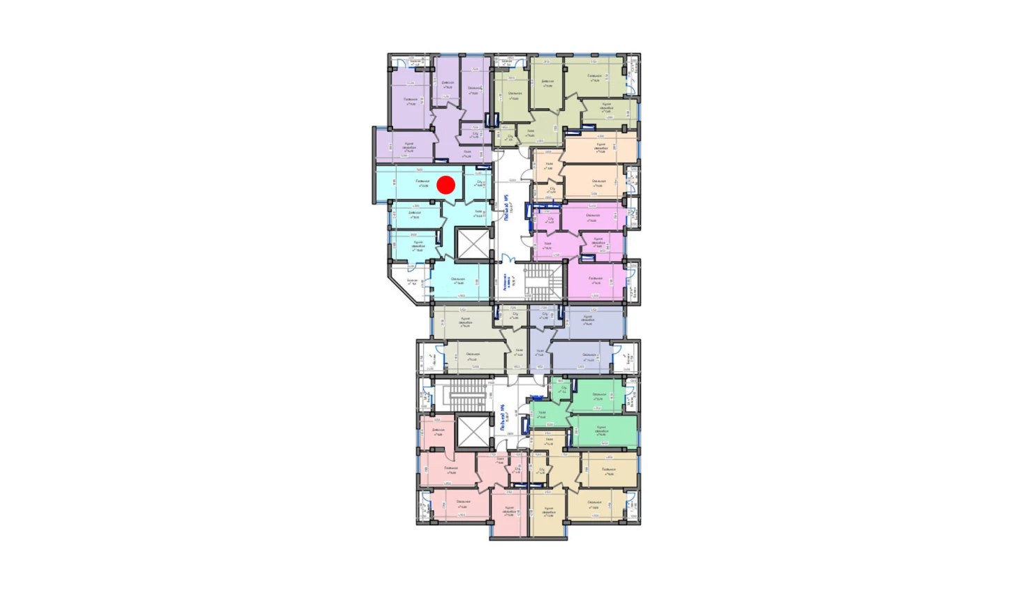 3-комн. квартира 94.1 м²  6/13 этаж | Жилой комплекс ORZU SAROYI