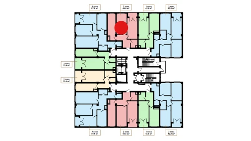 2-xonali xonadon 66.6 m²  5/16 qavat | Musaffo Turar-joy majmuasi