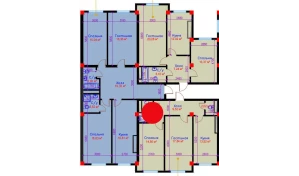 2-xonali xonadon 61.06 m²  10/10 qavat | Ko'kcha-Oqtepa Turar-joy majmuasi