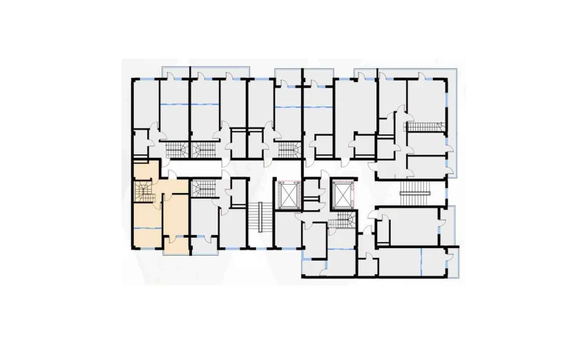 2-xonali xonadon 100.59 m²  7/7 qavat | Bochka Resort Turar-joy majmuasi