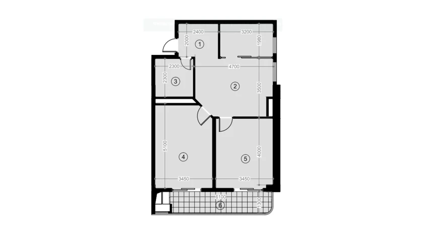 3-комнатная квартира 72.1 м²  4/12 этаж | Жилой комплекс NAVRUZ GROUP