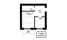 1-xonali xonadon 34.79 m² 4/4 qavat | SABZAVOT CITY Turar-joy majmuasi 1-xonali xonadon 34.79 m² 4/4 qavat | SABZAVOT CITY Turar-joy majmuasi